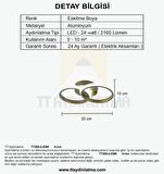 TT305-2-ESK TT Aydınlatma Eskitme Boyalı 2 li ( Beyaz Işık ) Led Avize