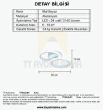 TT305-2-BY TT Aydınlatma Mat Beyaz 2 li ( Gün Işığı ) Led Avize