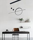 TT026-SY TT Aydınlatma Mat Siyah ( Gün Işığı ) Led Avize
