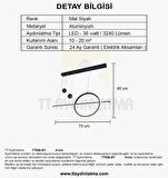 TT026-SY TT Aydınlatma Mat Siyah ( Gün Işığı ) Led Avize