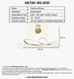 TT002-ESK TT Aydınlatma Papyon Modeli Eskitme Boyalı ( Beyaz Işık ) Led Avize