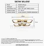 TT302-4+1-ESK KARE TT Aydınlatma Eskitme Boyalı 5 li ( Sarı Işık ) Led Avize