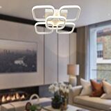 TT302-4+1-BY KARE TT Aydınlatma Mat Beyaz 5 li ( Gün Işığı ) Led Avize