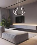 TT306-35-SY TT Aydınlatma Kavis Modeli Mat Siyah ( Gün Işığı ) Led Avize