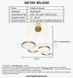 TT025-ESK TT Aydınlatma Yılan Modeli Eskitme Boyalı ( 3 Renk Işık Modüllü ) Led Avize