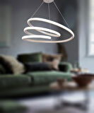 TT301-BY TT Aydınlatma Yay Modeli Mat Beyaz ( Beyaz Işık ) Led Avize