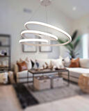 TT301-BY TT Aydınlatma Yay Modeli Mat Beyaz ( Beyaz Işık ) Led Avize