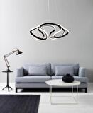 TT307-40-SY TT Aydınlatma Helezon Modeli Mat Siyah ( Gün Işığı ) Led Avize
