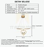 TT319-ESK TT Aydınlatma Canus Modeli Eskitme Boyalı ( Beyaz Işık ) Led Avize