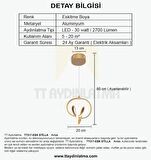TT317-ESK TT Aydınlatma Stilla Modeli Eskitme Boyalı ( Beyaz Işık ) Led Avize
