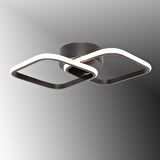 Tt405-2-sy Mat Siyah 2 Li Kare ( Gün Işığı ) Led Avize
