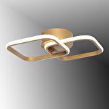 TT405-2-ESK TT Aydınlatma Eskitme Boyalı 2 li Kare  ( Sarı Işık ) Led Avize