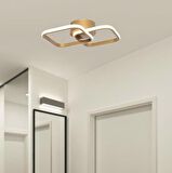 TT405-2-ESK TT Aydınlatma Eskitme Boyalı 2 li Kare  ( Sarı Işık ) Led Avize