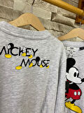 AYSBEBE Mickey Baskılı Kız Çocuk Sweatshirt
