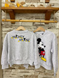 AYSBEBE Mickey Baskılı Kız Çocuk Sweatshirt