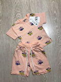 AYSBEBE Çiçek Desenli Kız Çocuk Yazlık Takım
