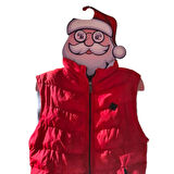 DİJİTAL BASKILI AHŞAP ELBİSE ASKISI NOEL BABALI