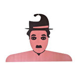 C CHAPLIN DİJİTAL BASKILI BUTİK AHŞAP ELBİSE ASKISI