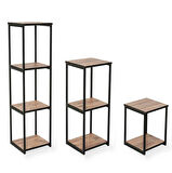 ÇOK AMAÇLI DEKORATİF MODÜLER RAF KİTAPLIK 30x96x120