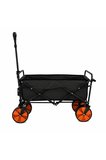 KATLANIR KAMP ARABASI PLAJ ARABASI TEKNE ARABASI KALIN TEKERLEKLİ SİYAH 100 LT XXL BOY