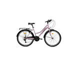 BİSAN SMILE BAYAN ŞEHİR BİSİKLETİ 44CM V 28 JANT 7 VİTES PUDRA PEMBE SİYAH