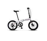 ÜMİT 2037 FOLDING-2D KATLANIR BİSİKLET 20 JANT 6 VİTES WHİTE SİLVER RED