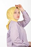 Aker Eşarp Sarı Kadın Düz Polyester Eşarp