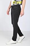 Erkek Siyah Straight Fit Jean Pantolon