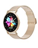 Fro LW43 Gold  Kasa 43 mm Gold Çelik Hasır Kordon Akıllı Saat