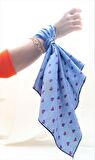 MAVİ MOR KALP BANDANA