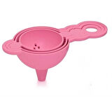 İpek Yıldızı® Pratik Yumurta Süzgeci Mini Süzgeç Huni Seti Hepsi Bir Arada