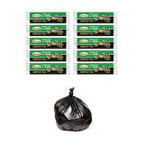 Ögem J-500 Jumbo Boy Çöp Poşeti 80x110 Cm 10'lu Rulo 10 Paket Siyah