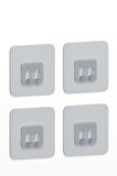 7x7 CM Süper Güçlü Yapışkanlı Banyo Askısı Yedek 4 Adet Sticker Raf Tutucu Askı
