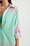 DeFacto Regular Fit Desenli Poplin Plaj Gömleği-Fall in Love Z4856AZ24SMPR442