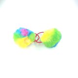 Mix Yeşil Ponpon Lastikli İkili Toka