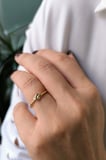 Altın Minimal Düğüm Yüzük
