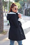 Barbora Kışlık Günlük Kaşe Kadın Kaban 819siyah6