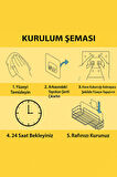 10 Adet 7x7cm Yedek Süper Güçlü Yapışkanlı Askı, 20KG Banyo - Mutfak Raf Tutucu Sticker, Delmesiz