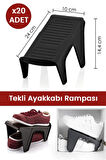 20 Adet Tekli Ayakkabı Rampası, Dolap İçi Düzenleyici, 2 Kat Yer Açan Ayakkabılık Organizer