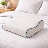 Gön Ev ve Otel Tekstili Ortopedik Çift Taraflı Boyun Destekli Visco Yastık – 40x60 cm 15x12 cm Omurga Hizalayan Ergonomik Yastık