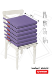 Xpermate Fermuarlı 6'lı Sandalye Minderi Su İtici Kumaş 40x40 Cm Mor