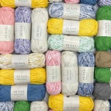 Premium Softee Raffia Yumuşak Çok Renkli Rafya Kağıt Ebruli El Örgü İpi Hobi İp (Lacivert Batik)