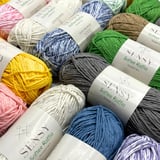 Premium Softee Raffia Yumuşak Çok Renkli Rafya Kağıt Ebruli El Örgü İpi Hobi İp (Lacivert Batik)
