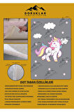 Kaymaz Taban Yıkanabilir Unicorn Desenli Çocuk Halısı