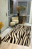 Kaymaz Taban Yıkanabilir Zebra Desenli Dijital Baskı Modern Desenli Halı