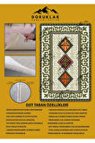 Kilim Desenli Kaymaz Tabanlı Yıkanabilir Leke Tutmaz Dot Taban Halı