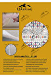 Kaymaz Tabanlı Makinede Yıkanabilir Dijital Baskı Modern Desenli Dot Taban Halı