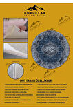 Kaymaz Tabanlı Makinede Yıkanabilir Dijital Baskı Modern Desenli Dot Taban Halı