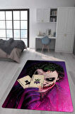 Kaymaz Taban Makinede Yıkanabilir Dijital Baskı Joker Desenli Çocuk Halısı