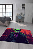 Kaymaz Taban Makinede Yıkanabilir Dijital Baskı Joker Desenli Genç Odası Halısı